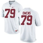 Women's Alabama Crimson Tide #79 Chris Owens White Game NCAA College Football Jersey 2403LBVQ8